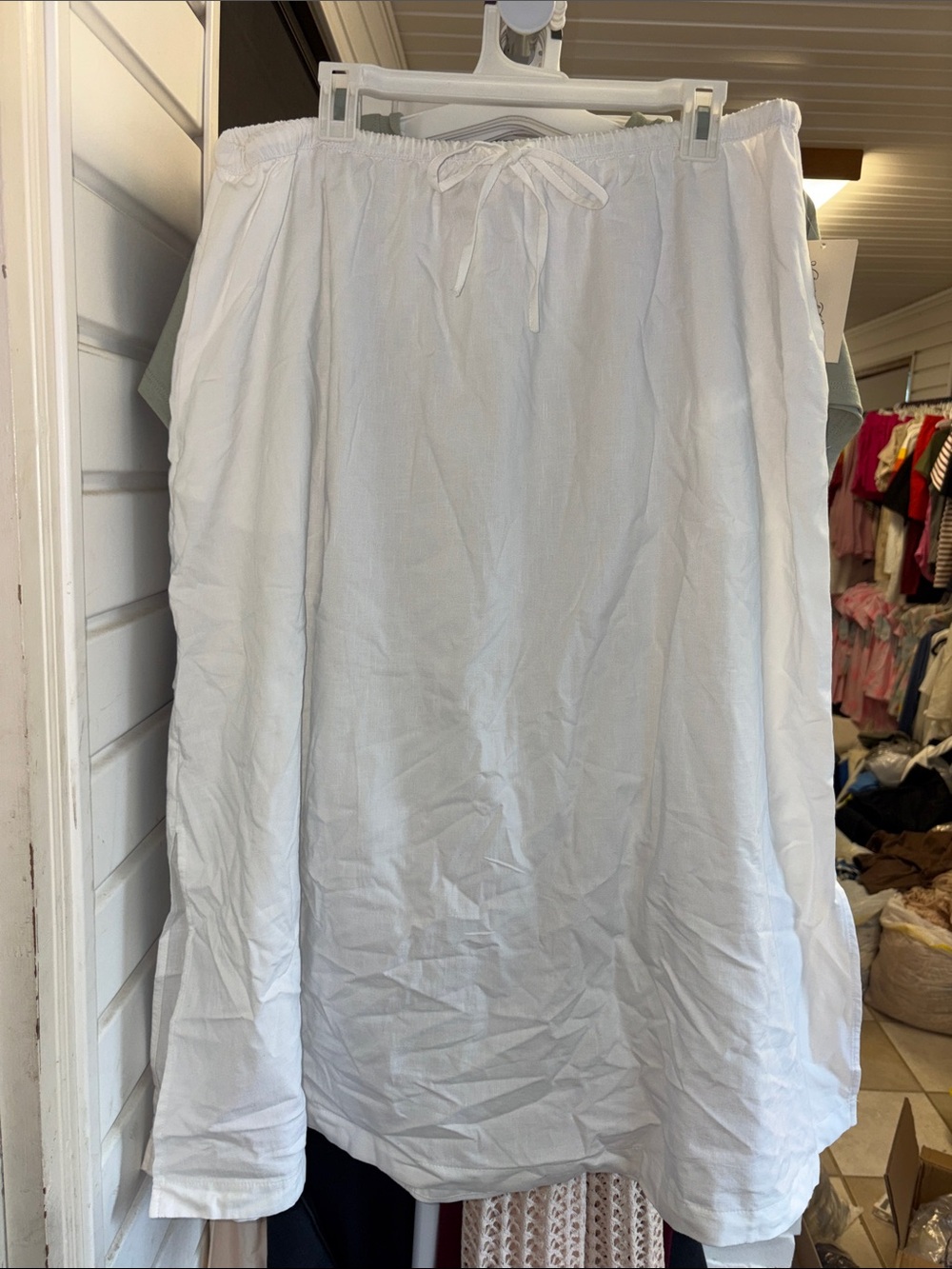 5/$10 White Drawstring Waist Skirt